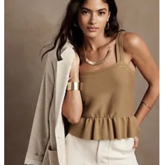 Banana Republic Factory Sweater Tank Iced Latte size L NWT - Picture 1 of 1